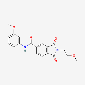 molecular formula C19H18N2O5 B5197887 2-(2-methoxyethyl)-N-(3-methoxyphenyl)-1,3-dioxo-5-isoindolinecarboxamide 