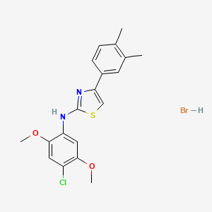 molecular formula C19H20BrClN2O2S B5197901 N-(4-chloro-2,5-dimethoxyphenyl)-4-(3,4-dimethylphenyl)-1,3-thiazol-2-amine hydrobromide 