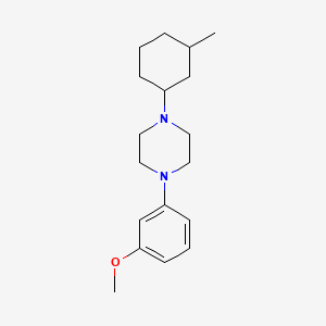 molecular formula C18H28N2O B5197913 1-(3-methoxyphenyl)-4-(3-methylcyclohexyl)piperazine 