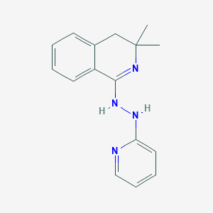 molecular formula C16H18N4 B5197927 3,3-dimethyl-1-[2-(2-pyridinyl)hydrazino]-3,4-dihydroisoquinoline 