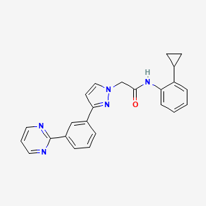N-(2-cyclopropylphenyl)-2-{3-[3-(2-pyrimidinyl)phenyl]-1H-pyrazol-1-yl}acetamide