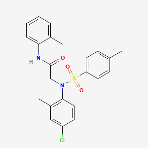 molecular formula C23H23ClN2O3S B5197948 N~2~-(4-chloro-2-methylphenyl)-N~1~-(2-methylphenyl)-N~2~-[(4-methylphenyl)sulfonyl]glycinamide 