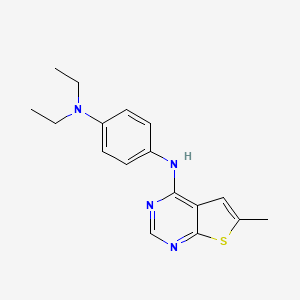 molecular formula C17H20N4S B5197955 N,N-diethyl-N'-(6-methylthieno[2,3-d]pyrimidin-4-yl)-1,4-benzenediamine 