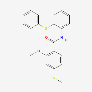 molecular formula C21H19NO2S2 B5198008 2-methoxy-4-(methylthio)-N-[2-(phenylthio)phenyl]benzamide 