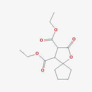 molecular formula C14H20O6 B5198014 diethyl 2-oxo-1-oxaspiro[4.4]nonane-3,4-dicarboxylate 