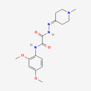 molecular formula C16H22N4O4 B5198028 N-(2,4-dimethoxyphenyl)-2-[2-(1-methyl-4-piperidinylidene)hydrazino]-2-oxoacetamide 