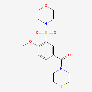 4-{[2-methoxy-5-(4-thiomorpholinylcarbonyl)phenyl]sulfonyl}morpholine