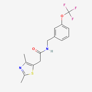 2-(2,4-dimethyl-1,3-thiazol-5-yl)-N-[3-(trifluoromethoxy)benzyl]acetamide trifluoroacetate