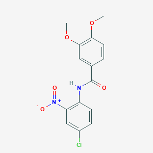molecular formula C15H13ClN2O5 B5198063 N-(4-chloro-2-nitrophenyl)-3,4-dimethoxybenzamide 