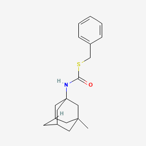 molecular formula C19H25NOS B5198075 S-benzyl (3-methyl-1-adamantyl)thiocarbamate 
