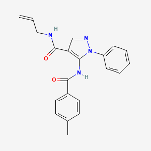 molecular formula C21H20N4O2 B5198077 N-allyl-5-[(4-methylbenzoyl)amino]-1-phenyl-1H-pyrazole-4-carboxamide 