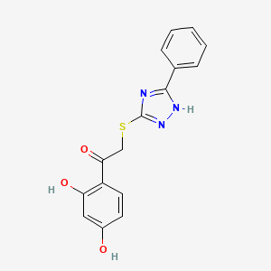 molecular formula C16H13N3O3S B5198114 1-(2,4-dihydroxyphenyl)-2-[(5-phenyl-4H-1,2,4-triazol-3-yl)thio]ethanone 