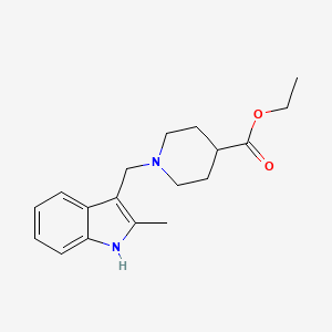 molecular formula C18H24N2O2 B5198138 ethyl 1-[(2-methyl-1H-indol-3-yl)methyl]-4-piperidinecarboxylate 