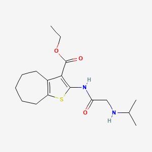 ethyl 2-[(N-isopropylglycyl)amino]-5,6,7,8-tetrahydro-4H-cyclohepta[b]thiophene-3-carboxylate