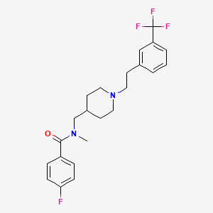 molecular formula C23H26F4N2O B5198170 4-fluoro-N-methyl-N-[(1-{2-[3-(trifluoromethyl)phenyl]ethyl}-4-piperidinyl)methyl]benzamide 
