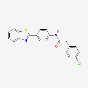 N-[4-(1,3-benzothiazol-2-yl)phenyl]-2-(4-chlorophenyl)acetamide