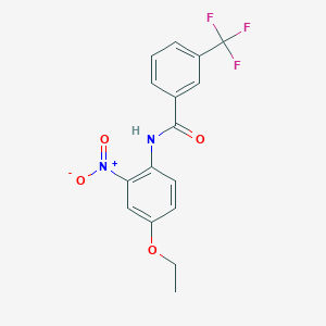 molecular formula C16H13F3N2O4 B5198210 N-(4-ethoxy-2-nitrophenyl)-3-(trifluoromethyl)benzamide 