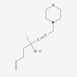 4-methyl-1-(4-morpholinyl)-7-octen-2-yn-4-ol