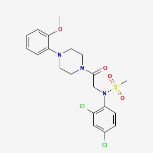 molecular formula C20H23Cl2N3O4S B5198242 N-(2,4-dichlorophenyl)-N-{2-[4-(2-methoxyphenyl)-1-piperazinyl]-2-oxoethyl}methanesulfonamide 