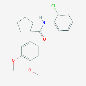 N-(2-chlorophenyl)-1-(3,4-dimethoxyphenyl)cyclopentanecarboxamide