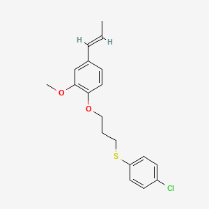 molecular formula C19H21ClO2S B5198277 1-{3-[(4-chlorophenyl)thio]propoxy}-2-methoxy-4-(1-propen-1-yl)benzene 