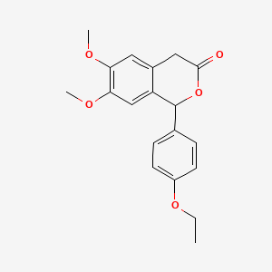 molecular formula C19H20O5 B5198283 1-(4-ethoxyphenyl)-6,7-dimethoxy-1,4-dihydro-3H-isochromen-3-one 