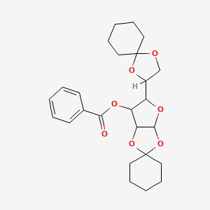 5'-(1,4-dioxaspiro[4.5]dec-2-yl)tetrahydrospiro[cyclohexane-1,2'-furo[2,3-d][1,3]dioxol]-6'-yl benzoate