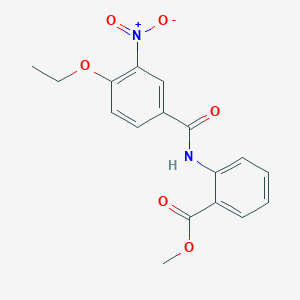 molecular formula C17H16N2O6 B5198329 methyl 2-[(4-ethoxy-3-nitrobenzoyl)amino]benzoate 