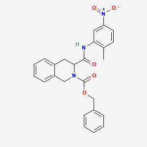 molecular formula C25H23N3O5 B5198373 benzyl 3-{[(2-methyl-5-nitrophenyl)amino]carbonyl}-3,4-dihydro-2(1H)-isoquinolinecarboxylate 