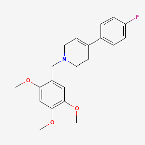 molecular formula C21H24FNO3 B5198380 4-(4-fluorophenyl)-1-(2,4,5-trimethoxybenzyl)-1,2,3,6-tetrahydropyridine 