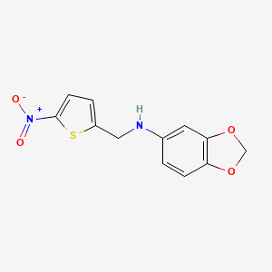 1,3-benzodioxol-5-yl[(5-nitro-2-thienyl)methyl]amine