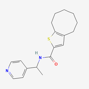 N-[1-(4-pyridinyl)ethyl]-4,5,6,7,8,9-hexahydrocycloocta[b]thiophene-2-carboxamide