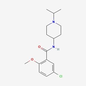 molecular formula C16H23ClN2O2 B5198444 5-chloro-N-(1-isopropyl-4-piperidinyl)-2-methoxybenzamide 