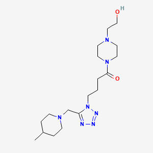 2-[4-(4-{5-[(4-methyl-1-piperidinyl)methyl]-1H-tetrazol-1-yl}butanoyl)-1-piperazinyl]ethanol