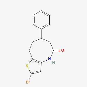 molecular formula C15H14BrNOS B5198471 2-bromo-7-phenyl-6,7,8,9-tetrahydrothieno[3,2-b]azocin-5(4H)-one 