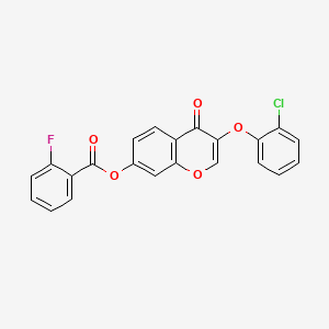 molecular formula C22H12ClFO5 B5198475 3-(2-chlorophenoxy)-4-oxo-4H-chromen-7-yl 2-fluorobenzoate 