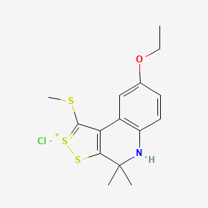 molecular formula C15H18ClNOS3 B5198484 8-ethoxy-4,4-dimethyl-1-(methylthio)-4,5-dihydro[1,2]dithiolo[3,4-c]quinolin-2-ium chloride 