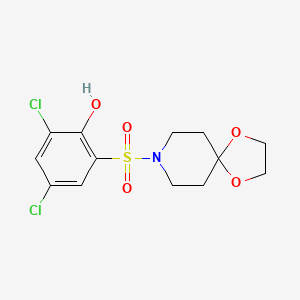 molecular formula C13H15Cl2NO5S B5198491 2,4-dichloro-6-(1,4-dioxa-8-azaspiro[4.5]dec-8-ylsulfonyl)phenol 