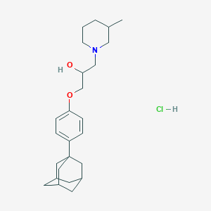 molecular formula C25H38ClNO2 B5198498 1-[4-(1-adamantyl)phenoxy]-3-(3-methyl-1-piperidinyl)-2-propanol hydrochloride 