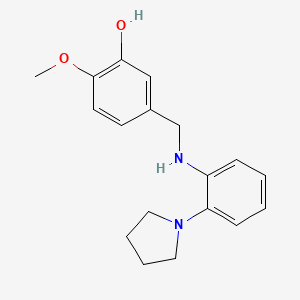 2-methoxy-5-({[2-(1-pyrrolidinyl)phenyl]amino}methyl)phenol trifluoroacetate (salt)