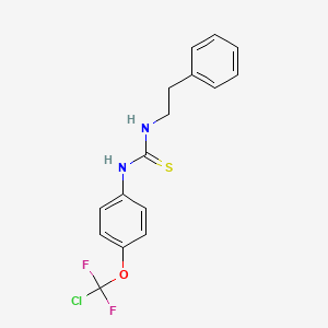 molecular formula C16H15ClF2N2OS B5198534 N-{4-[chloro(difluoro)methoxy]phenyl}-N'-(2-phenylethyl)thiourea 
