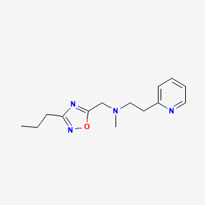 N-methyl-N-[(3-propyl-1,2,4-oxadiazol-5-yl)methyl]-2-(2-pyridinyl)ethanamine