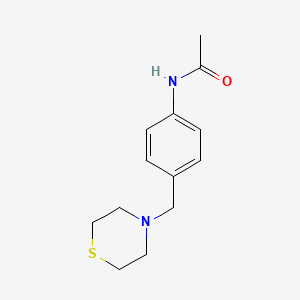 molecular formula C13H18N2OS B5198548 N-[4-(4-thiomorpholinylmethyl)phenyl]acetamide 