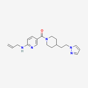 N-allyl-5-({4-[2-(1H-pyrazol-1-yl)ethyl]-1-piperidinyl}carbonyl)-2-pyridinamine