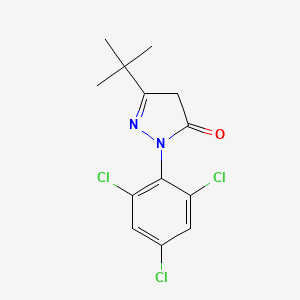 molecular formula C13H13Cl3N2O B5198583 5-tert-butyl-2-(2,4,6-trichlorophenyl)-2,4-dihydro-3H-pyrazol-3-one 