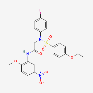 molecular formula C23H22FN3O7S B5198596 N~2~-[(4-ethoxyphenyl)sulfonyl]-N~2~-(4-fluorophenyl)-N~1~-(2-methoxy-5-nitrophenyl)glycinamide 