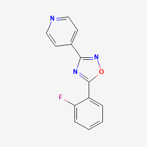 molecular formula C13H8FN3O B5198610 4-[5-(2-fluorophenyl)-1,2,4-oxadiazol-3-yl]pyridine 