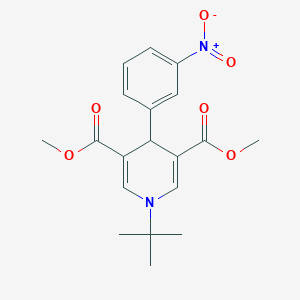 molecular formula C19H22N2O6 B5198613 dimethyl 1-tert-butyl-4-(3-nitrophenyl)-1,4-dihydro-3,5-pyridinedicarboxylate 