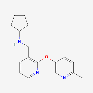 molecular formula C17H21N3O B5198629 N-({2-[(6-methyl-3-pyridinyl)oxy]-3-pyridinyl}methyl)cyclopentanamine 