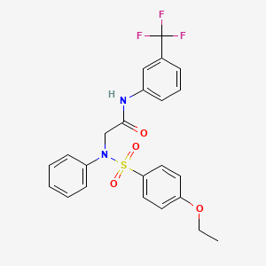 molecular formula C23H21F3N2O4S B5198689 N~2~-[(4-ethoxyphenyl)sulfonyl]-N~2~-phenyl-N~1~-[3-(trifluoromethyl)phenyl]glycinamide 